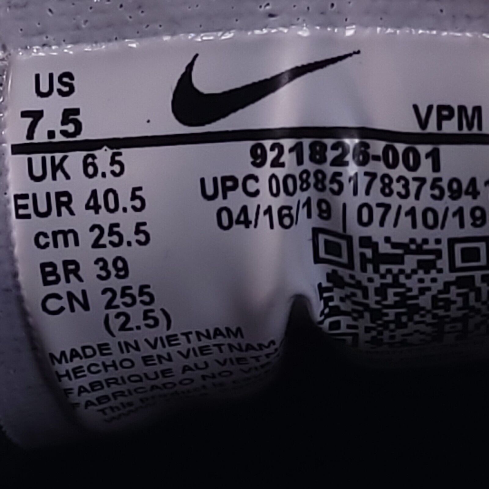 Nike Nike Air Max 90 Shoe Mens Size 7.5 921826-001 Black White Size US 7.5 / EU 40-41 - 9 Thumbnail