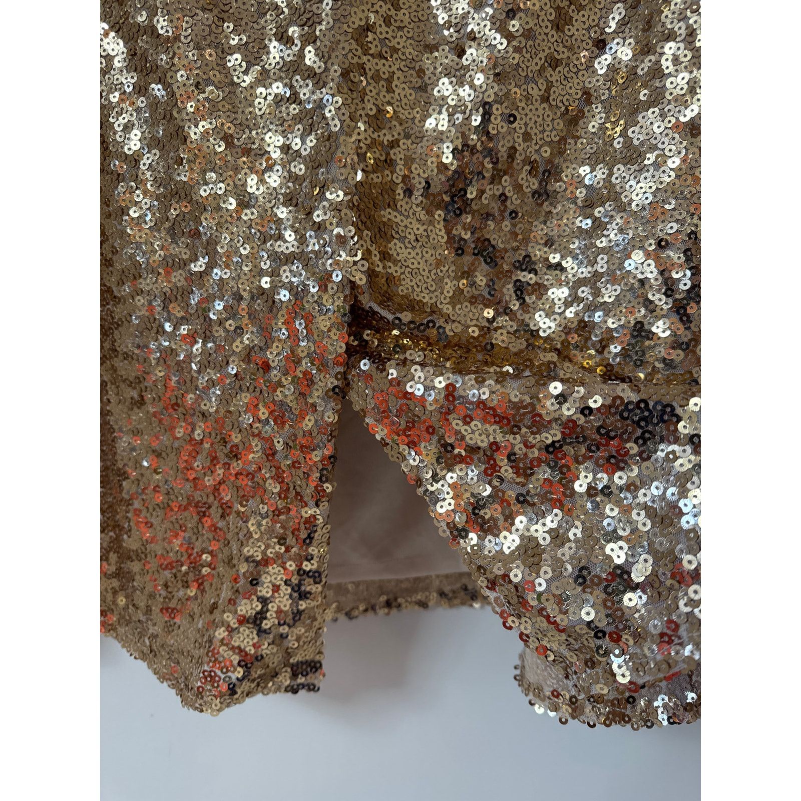 Worthington Worthington Woman 0X (XL) Gold Sequin Below Knee Skirt Size 36" / US 14 / IT 50 - 3 Thumbnail