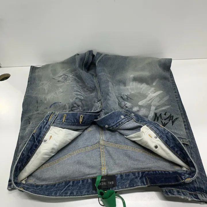 Balenciaga Balenciaga Printed Denim Pants for Men and Women 0079-2507 Size US 26 / EU 42 - 7 Thumbnail
