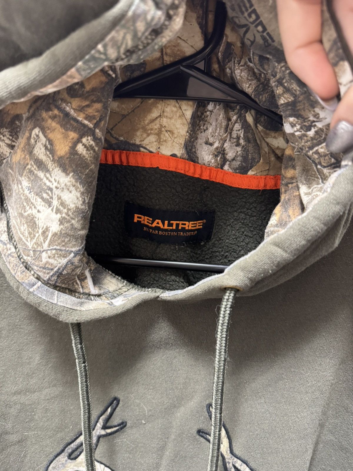 Realtree RealTree Real Tree Camo Fleece Vintage Green Logo Hoodie Size US L / EU 52-54 / 3 - 4 Thumbnail