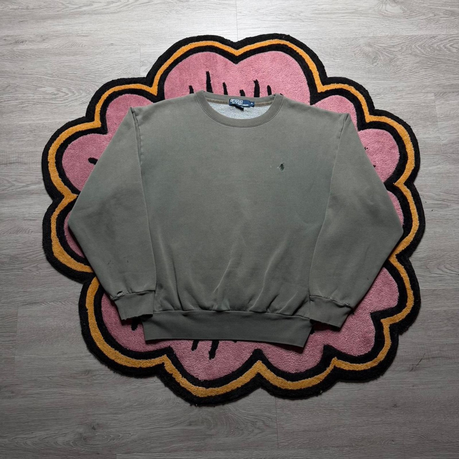Polo Ralph Lauren × Ralph Lauren × Vintage Vintage 90’s Polo Ralph Lauren Distressed Logo Sweatshirt Size US M / EU 48-50 / 2 - 1 Thumbnail