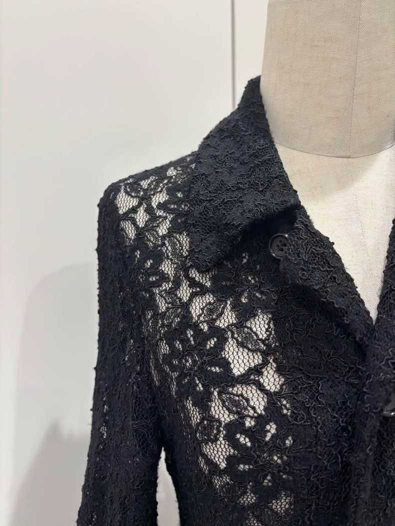 Comme des Garcons Comme des Garcons Lace crochet long coat decorated with fl Size XS / US 0-2 / IT 36-38 - 4 Thumbnail