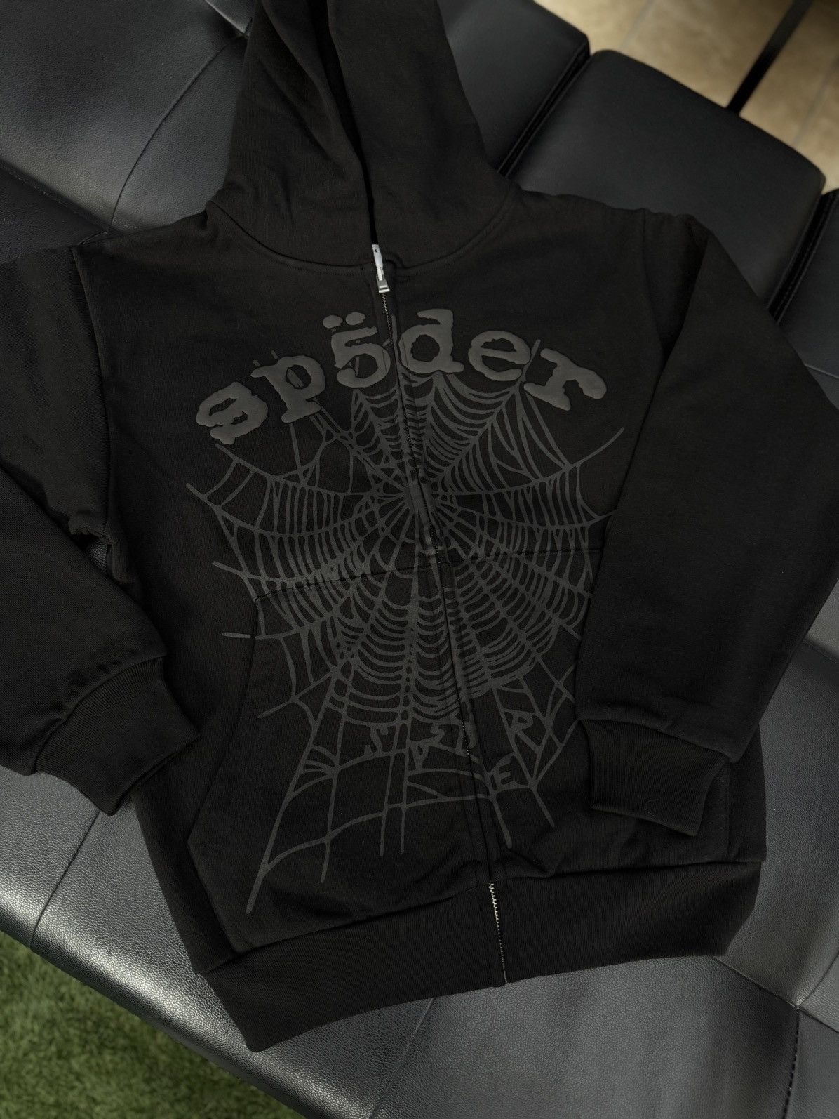 Sp5der Sp5der Worldwide Phantom Black Zip Up Hoodie XS (NEW Size US XS / EU 42 / 0 - 4 Thumbnail