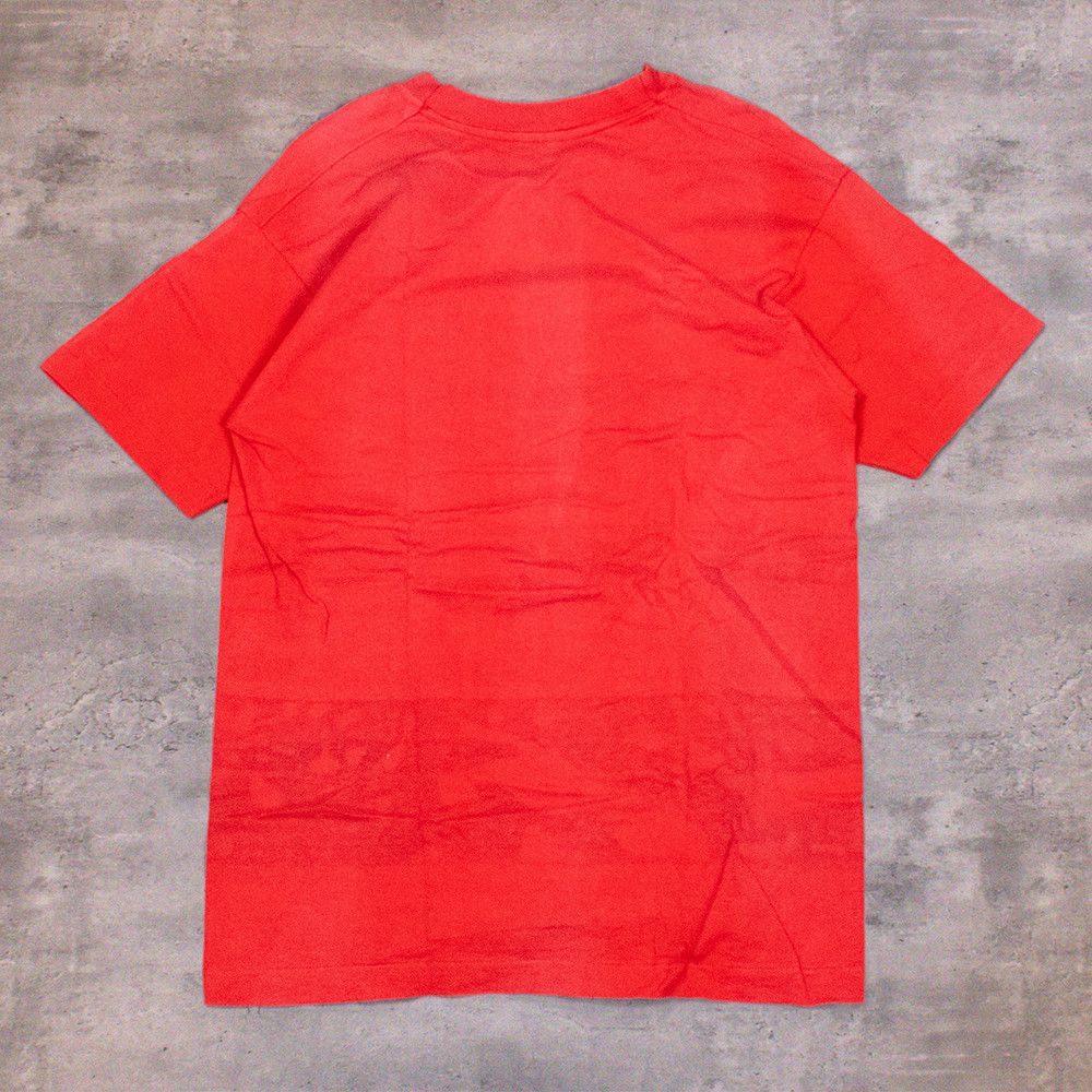 Fruit Of The Loom × Vintage Vintage 1990s Fruit Of The Loom Blank Single Stitch Red Tee Size US M / EU 48-50 / 2 - 2 Thumbnail