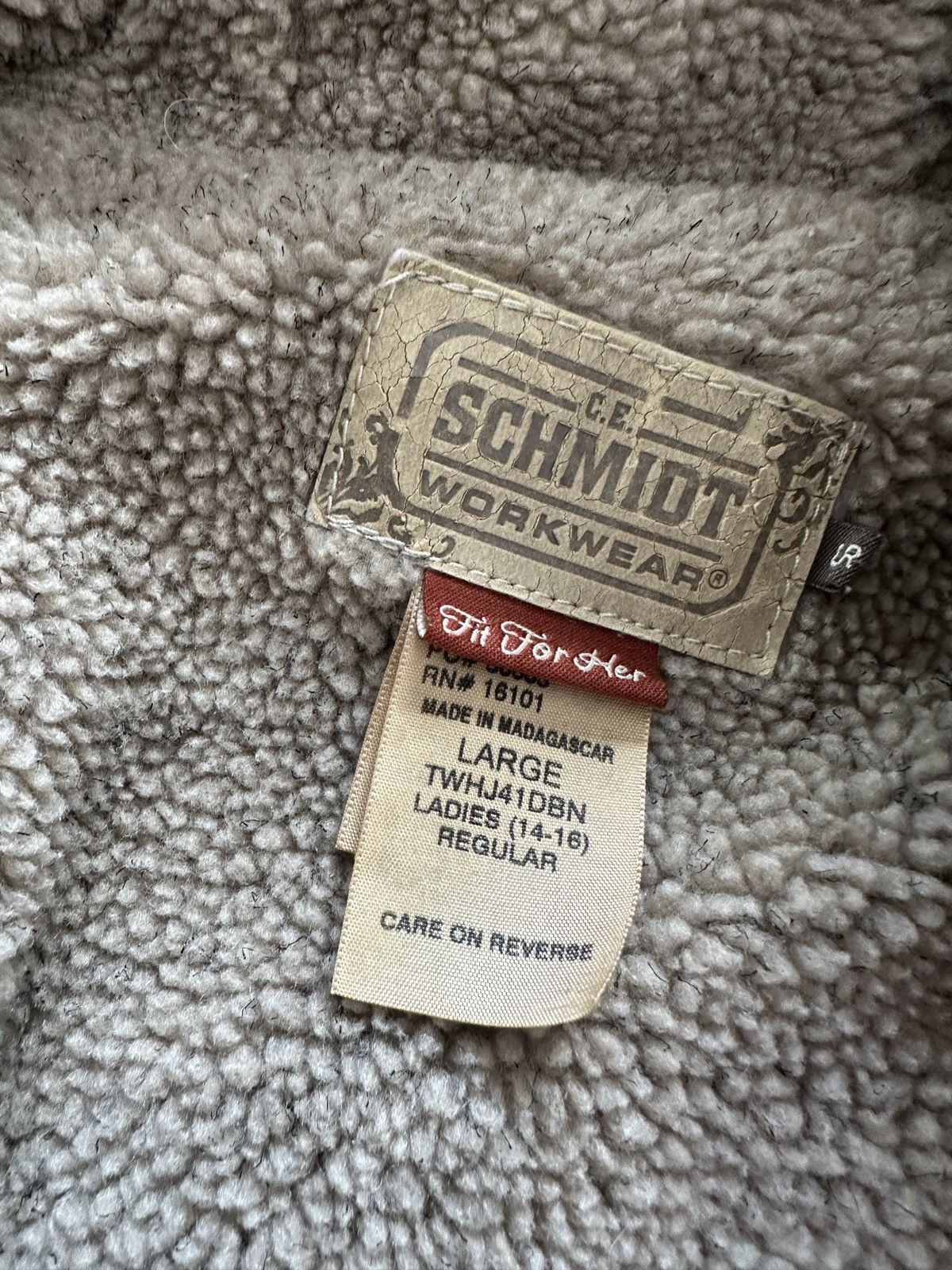Japanese Brand Vintage Schmidt Workwear Sherpa Lined Hooded Canvas Jacket Size L / US 10 / IT 46 - 5 Thumbnail