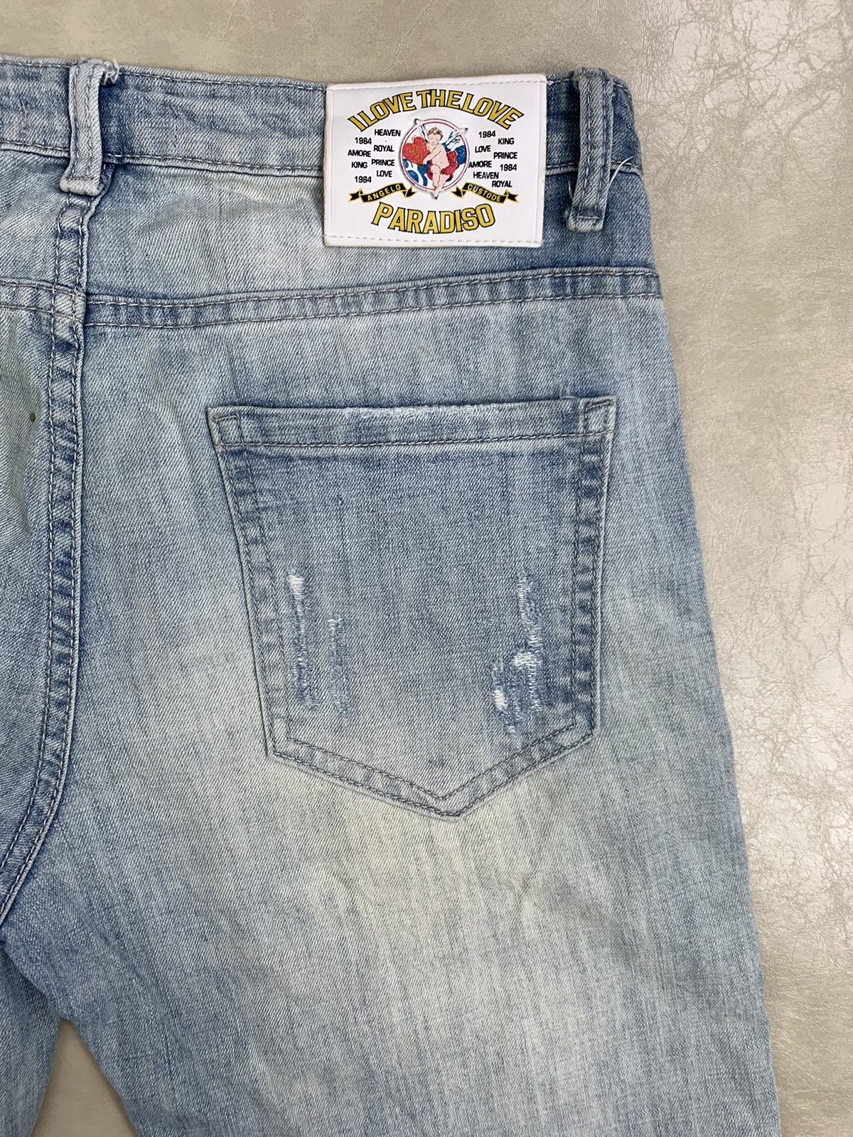 Japanese Brand Light Blue KQ Jeans Streetwear Size US 32 / EU 48 - 7 Thumbnail