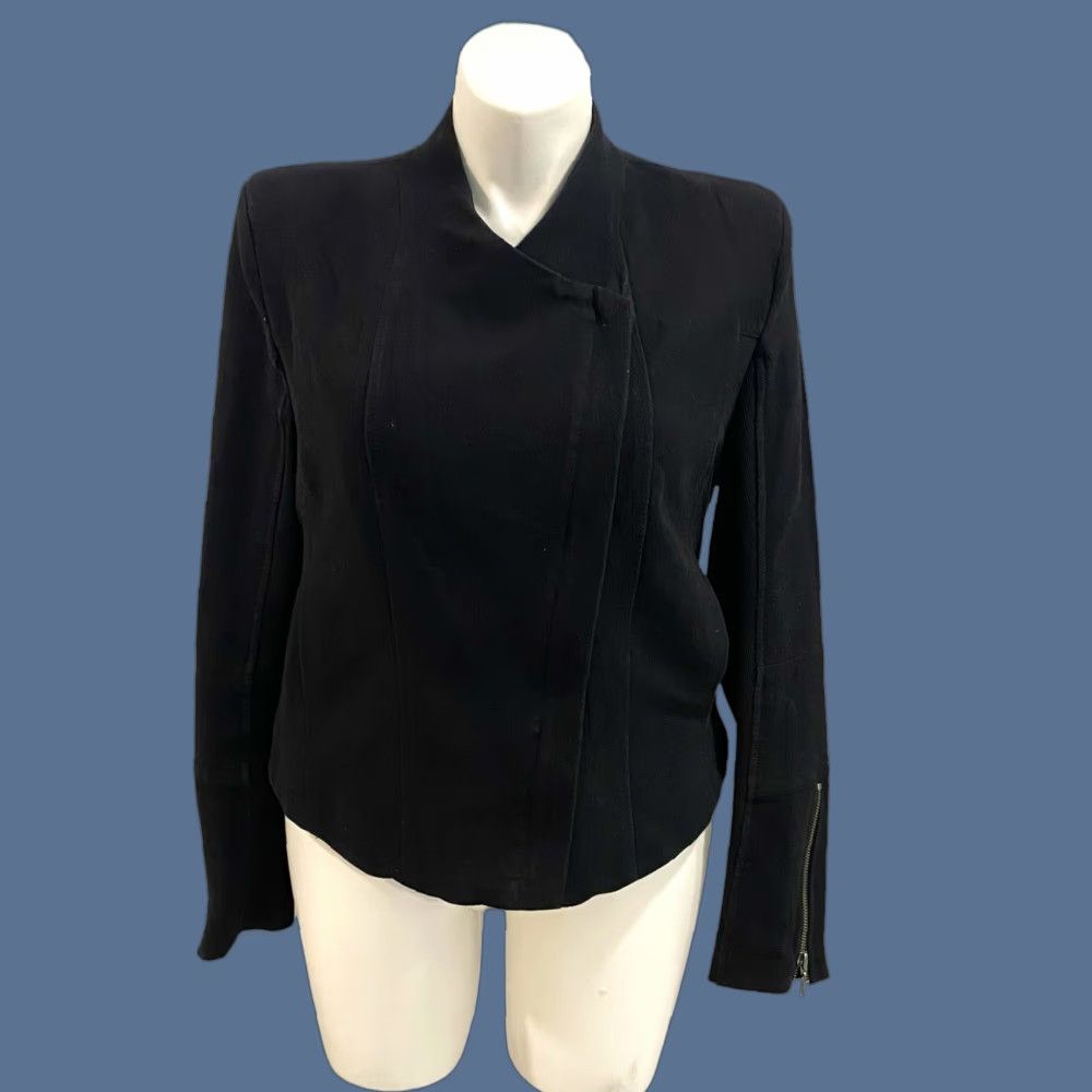 Vintage Blank NYC Womens Moto Style Jacket Black Zipper Cotton Blend Asymmetrical XXL Size XXL / US 16-18 / IT 52-54 - 1 Thumbnail