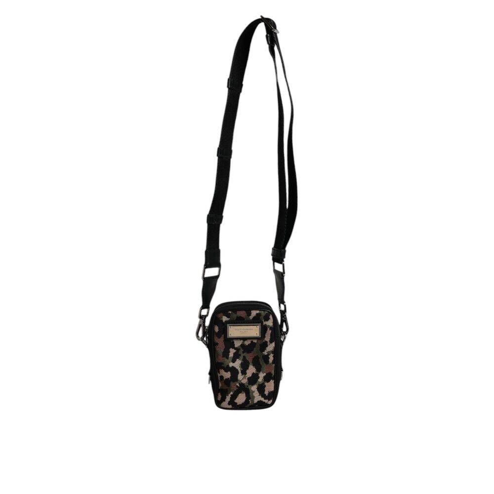 Dolce & Gabbana Dolce & Gabbana Multicolor Leopard Jacquard Logo Plaque Neck Size ONE SIZE - 6 Thumbnail