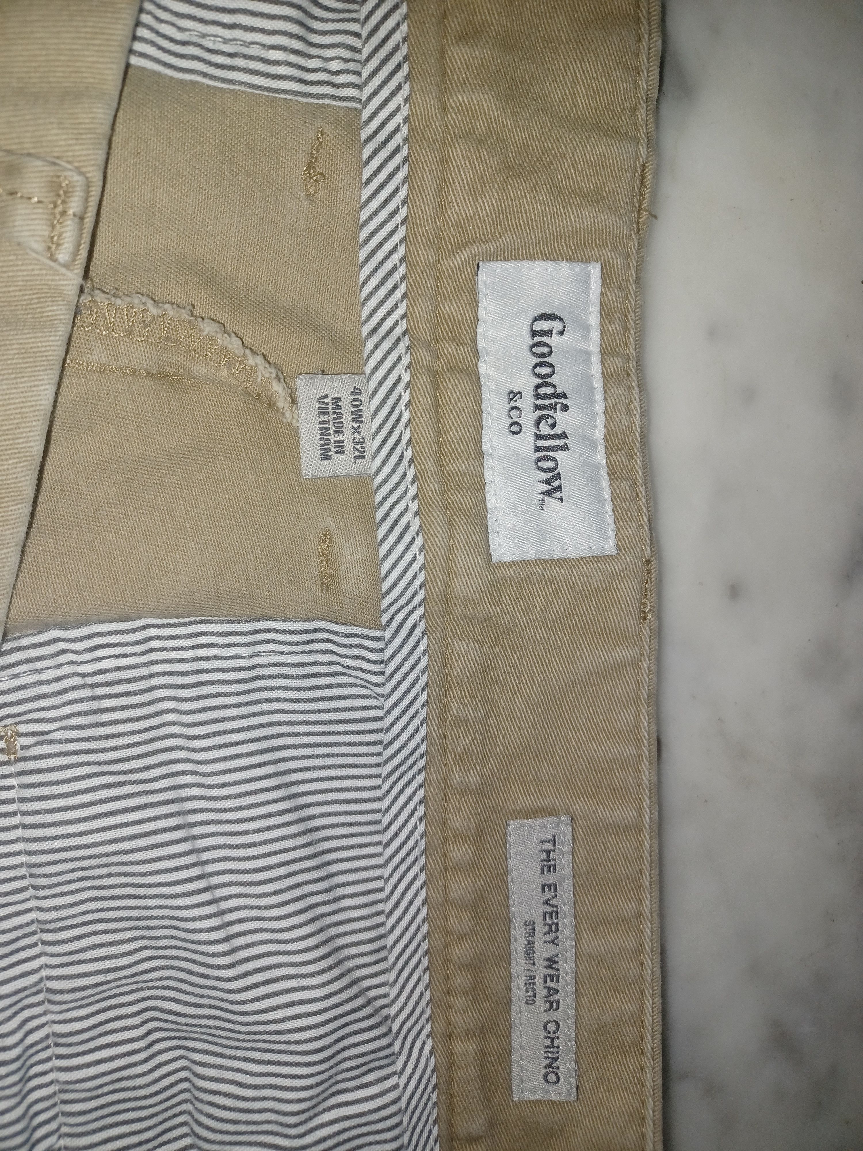 Other Goodfellow Men's Khaki Pants 40 x 32 L Tan Size US 40 / EU 56 - 5 Thumbnail