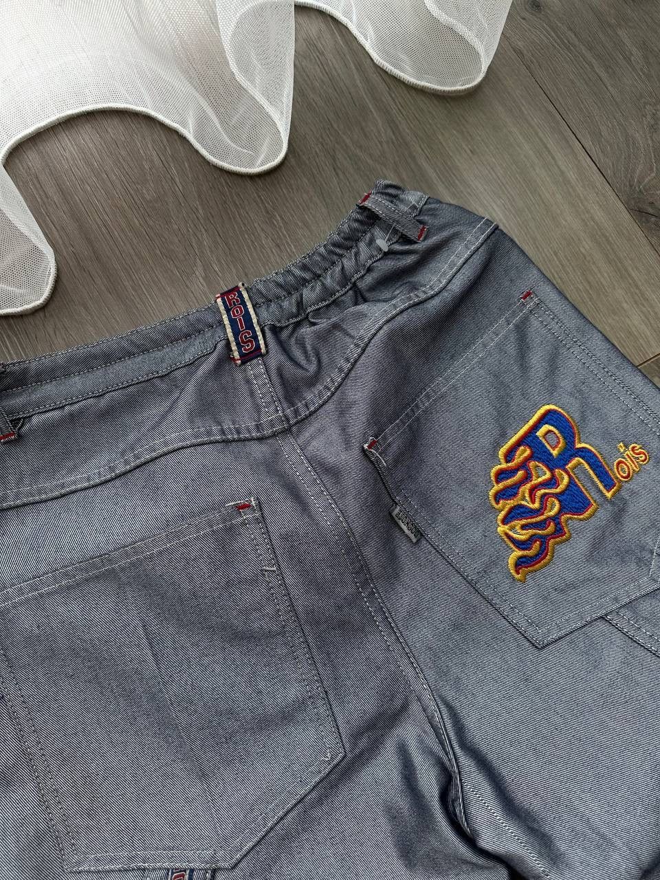 Japanese Brand × Vintage Vintage Y2K Wide Leg Rap Gray Big Logo Pants Size US 30 / EU 46 - 7 Thumbnail