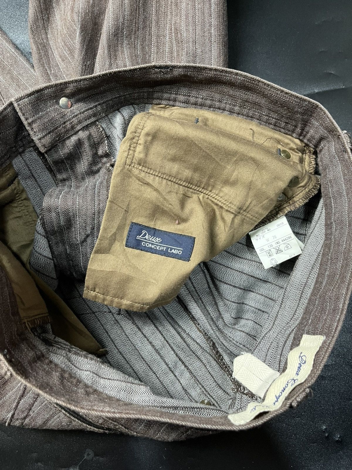 If Six Was Nine × Japanese Brand × Le Grande Bleu (L.G.B.) JAPANESE HICKORY JEANS DEUX CONCEPT LABO Size US 31 - 8 Thumbnail