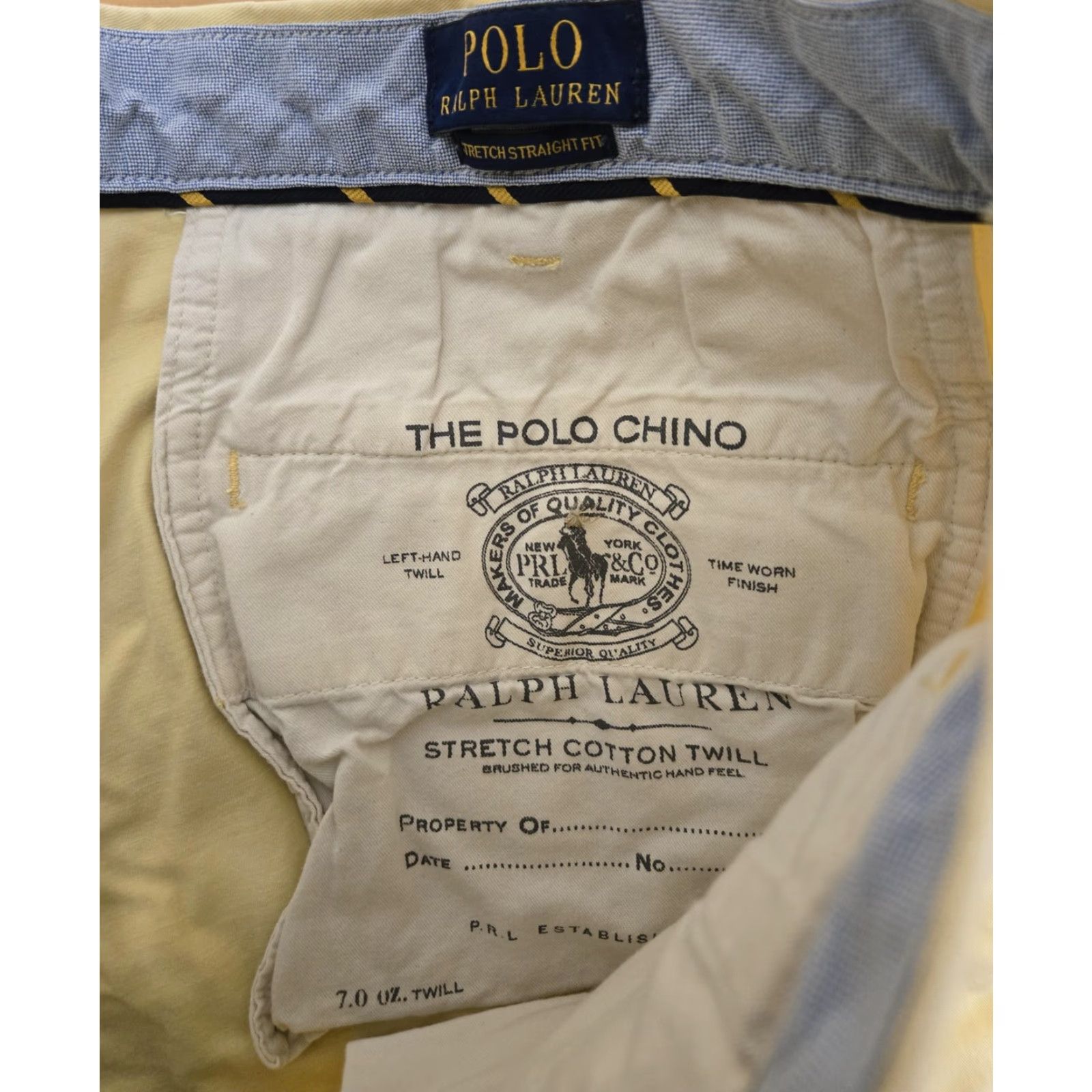 Polo Ralph Lauren Polo Ralph Lauren Pants Chino Mens 36 Regular Flat Front Yellow Stretch Cotton Spandex Straight Leg Front Zip Pockets 36x30 Size US M / EU 48-50 / 2 - 4 Thumbnail