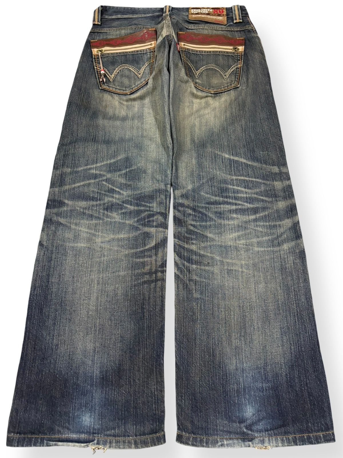Edwin Vintage Edwin XV Mud Wash Baggy Distressed Grunge Jeans Size US 31 - 2 Thumbnail