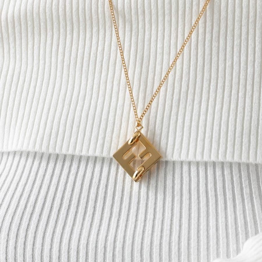 Fendi Fendi FF SELLERIA Necklace Forever Fendi Gold Size ONE SIZE - 3 Thumbnail