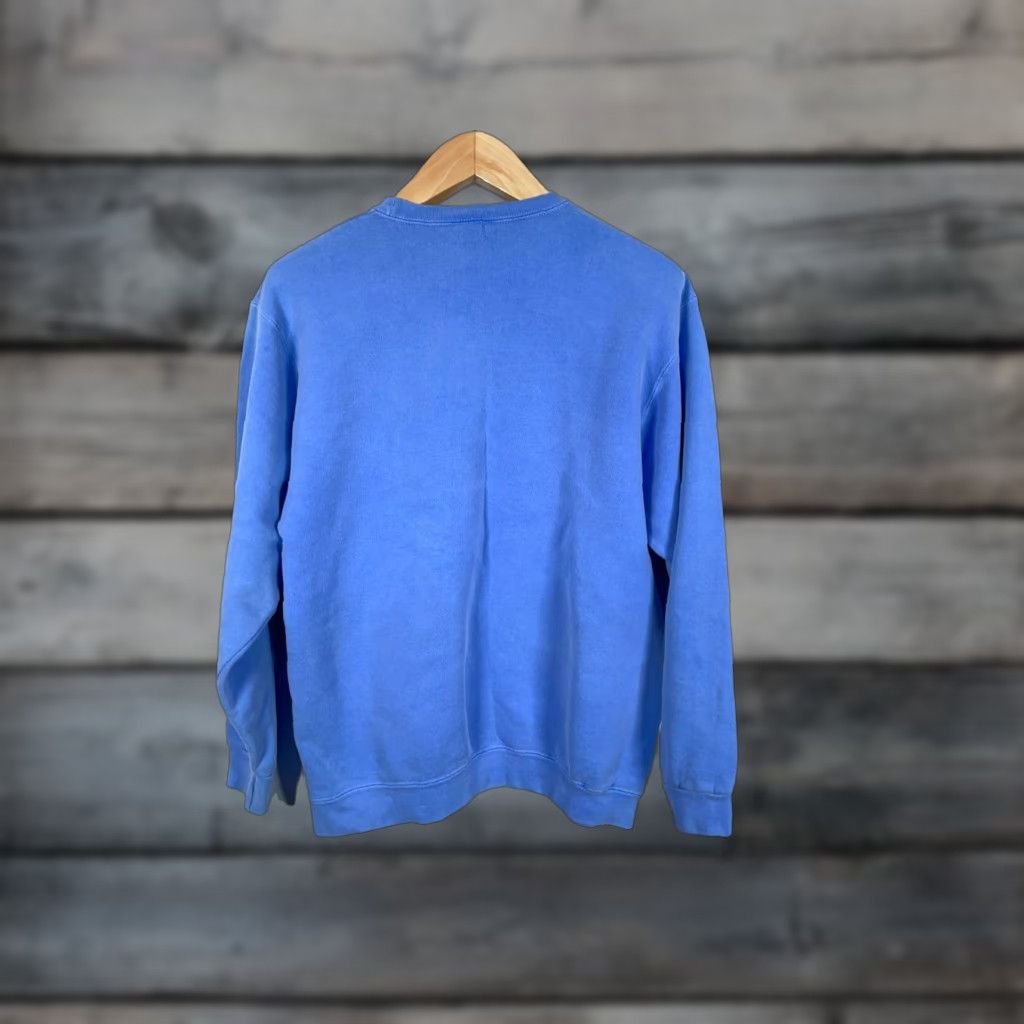 Comfort Colors Comfort Colors Sweatshirt Adult Medium Blue Garment Dyed Martha's Vineyard Graphic Print 90s Preppy Pullover Crew Neck Cotton Poly Fleece Size US M / EU 48-50 / 2 - 1 Thumbnail