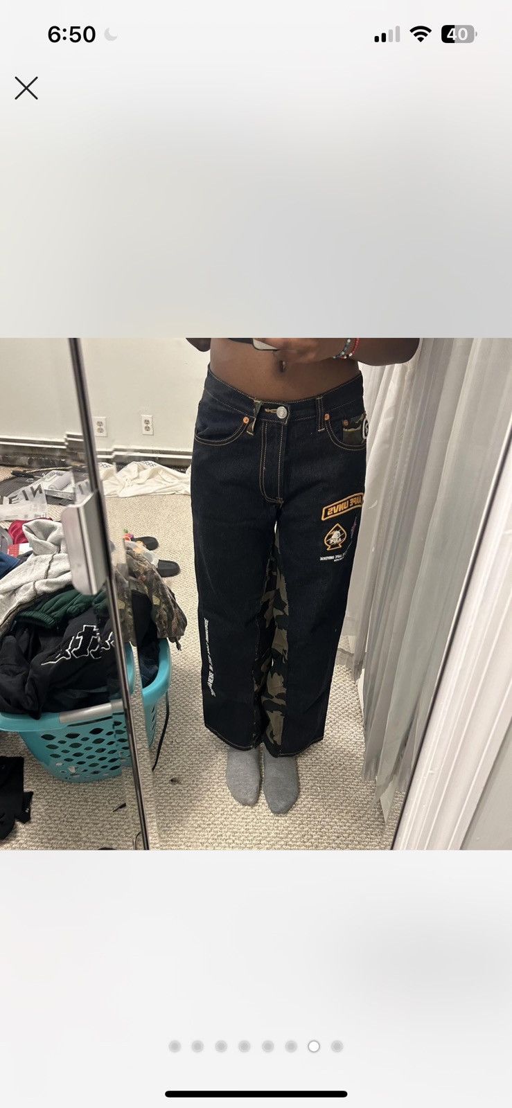 Aape × Bape A Bathing Ape x baby Milo jeans Size US 31 - 7 Thumbnail