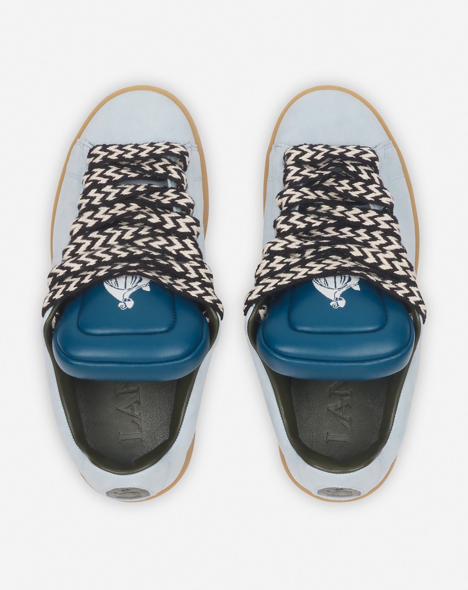 Future × Lanvin os11x1224 Dup / Hyper Curb Low-Top Sneakers in Light Blue Size US 12 / IT 42 - 4 Thumbnail