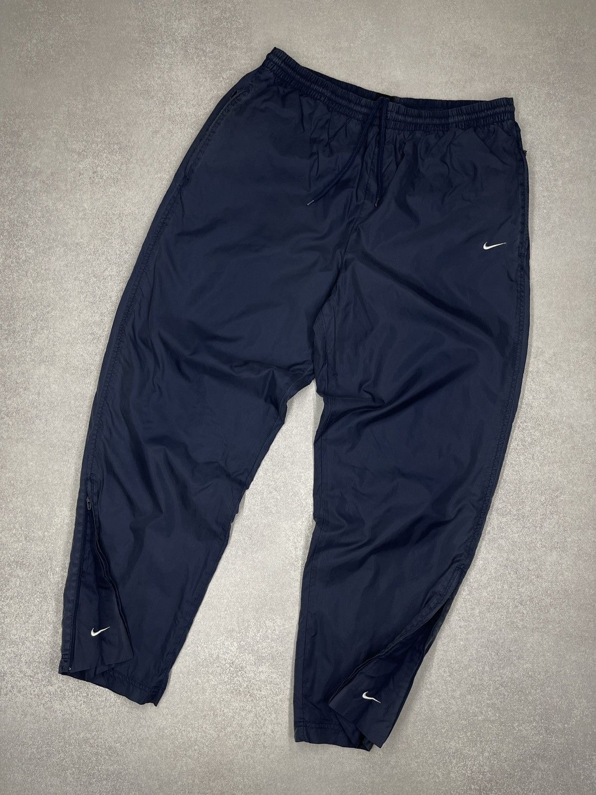 Nike Vintage Nike Nylon Sweatpants Navy Triple Swoosh Y2K ACG Size US 36 / EU 52 - 1 Thumbnail