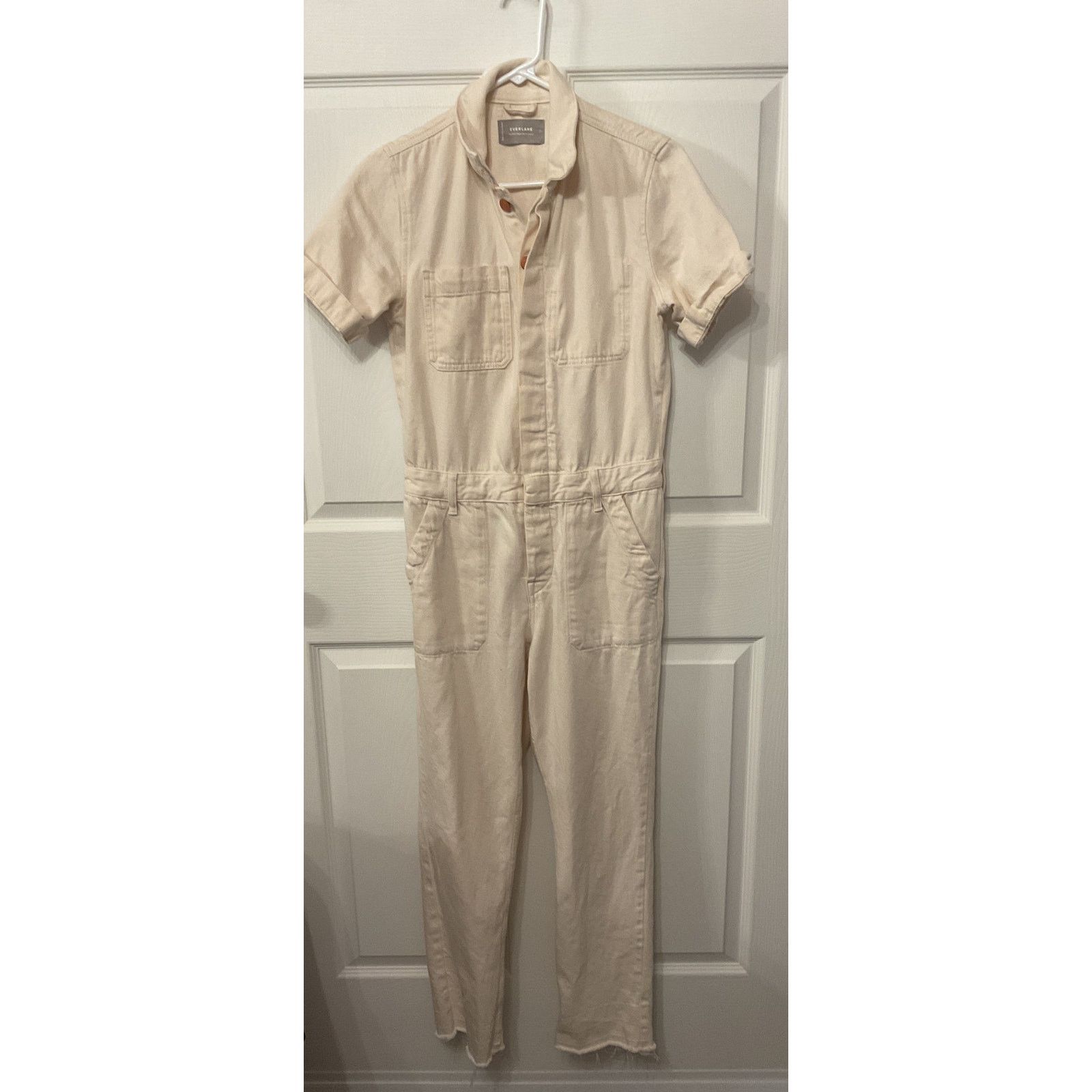 Everlane Everlane 100% Organic Cotton Denim Coverall in Bone,sz 0 Size 25" / US 0 / IT 36 - 5 Thumbnail