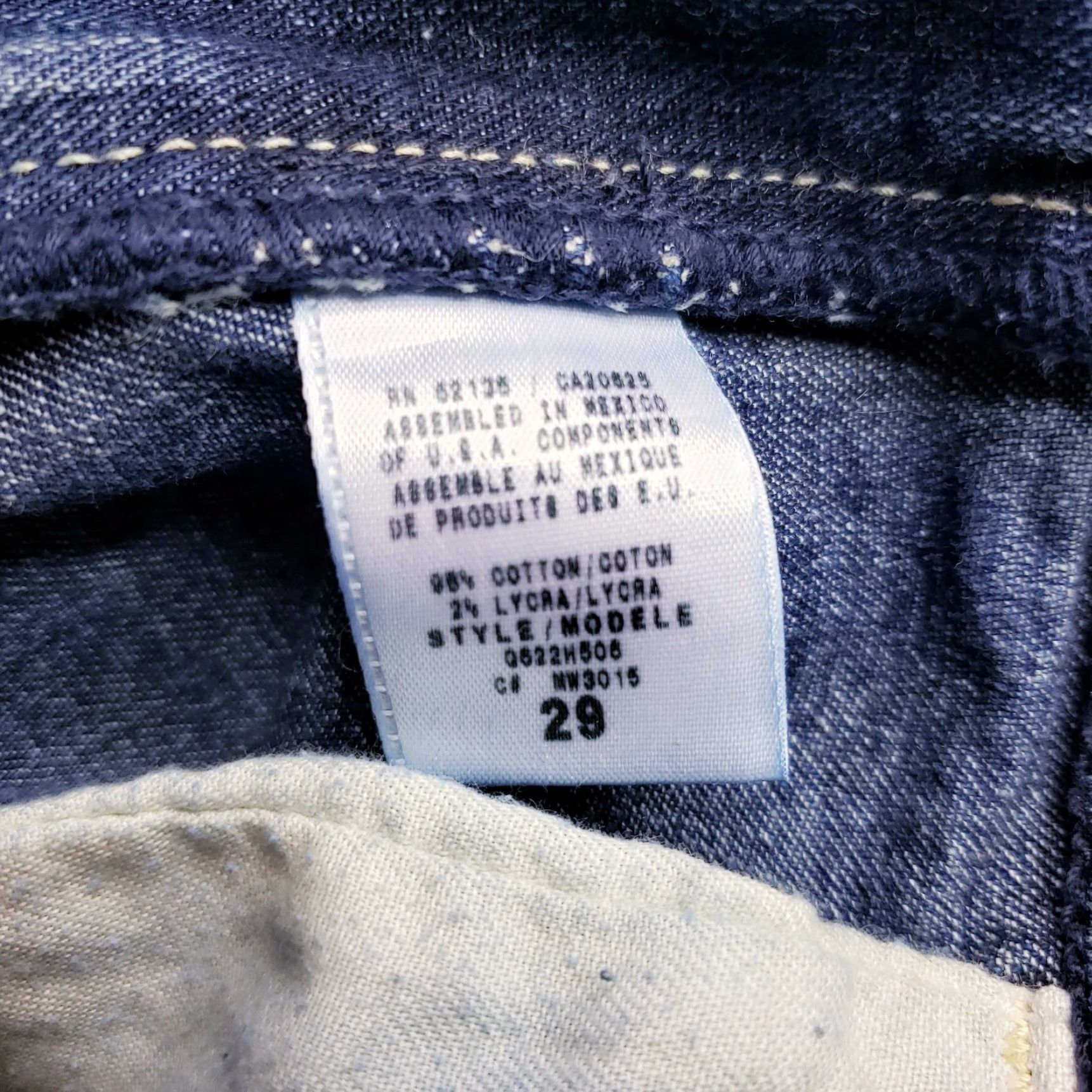 Guess VINTAGE GUESS JEANS Womens Denim Blue Pencil Straight Skirt 29, Knee Length, 90s Size 29" - 6 Thumbnail