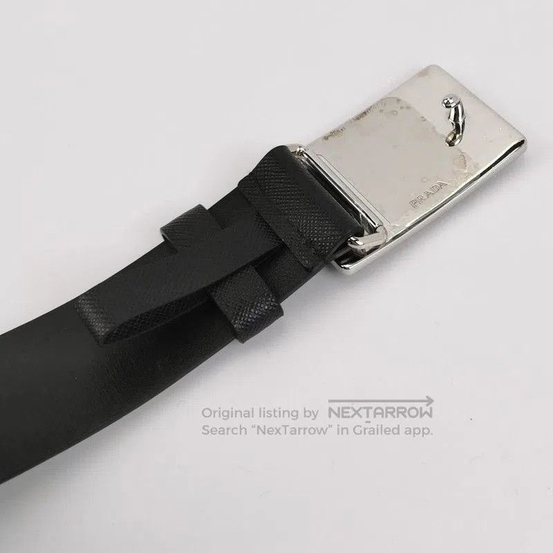 Prada Prada Leather Logo Buckle Belt. Size ONE SIZE - 3 Thumbnail
