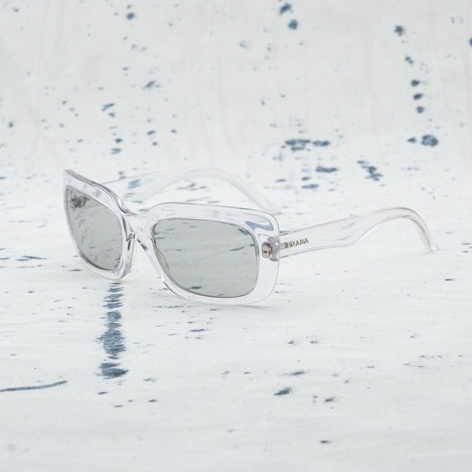 Prada Prada silver logo transparent aviator sunglasses Size ONE SIZE - 1 Thumbnail