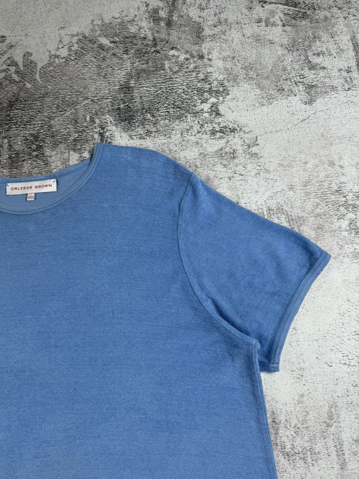 Orlebar Brown Orlebar Brown Linen Pullover Velour Basic T-Shirt Tee Size US L / EU 52-54 / 3 - 5 Thumbnail
