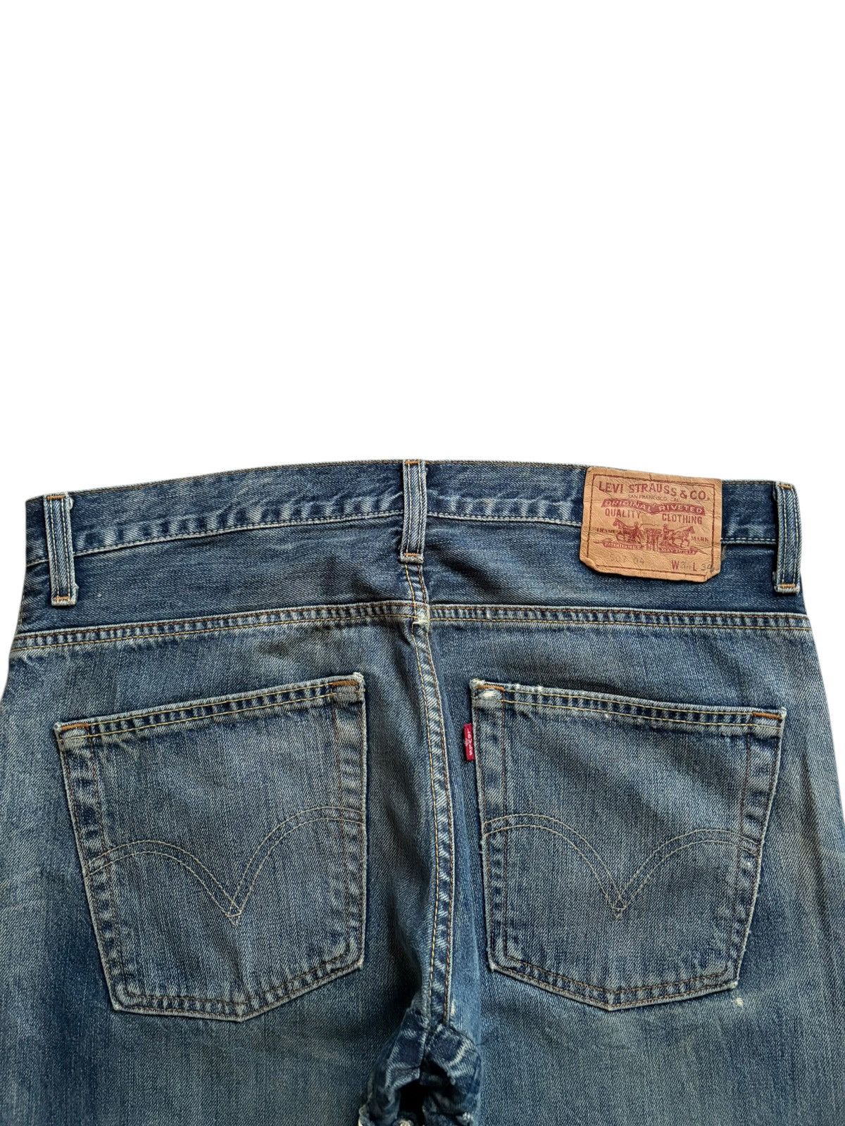 Levi's Vintage 90s Levis 507 Mud Wash Distressed Bootcut Jeans Size US 35 - 8 Thumbnail
