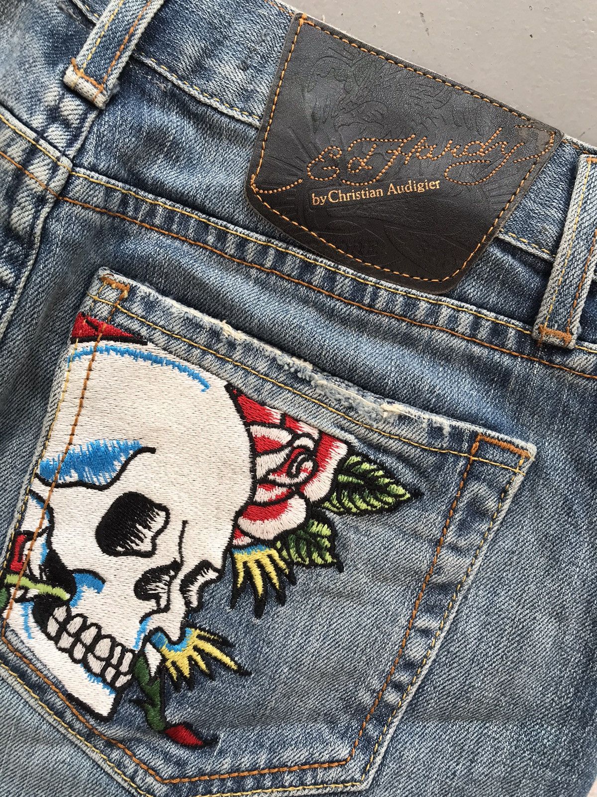 Ed Hardy × Vintage Vintage Edhardy Japanese embroidered skirt Size 32" / US 10 / IT 46 - 7 Thumbnail