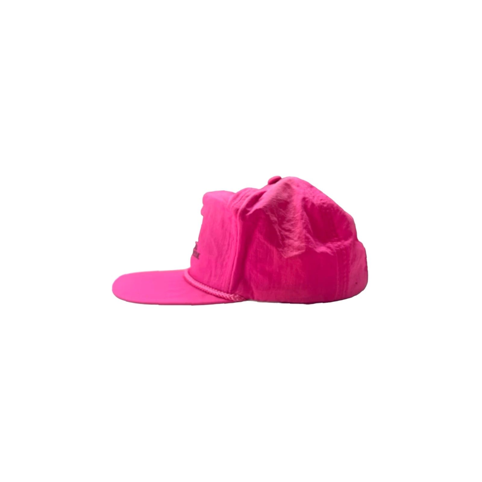 Vintage VINTAGE jamie farr LPGA toledo classic hat cap Adult OSFA Neon Pink Nylon Adjustable White Leather Strap NWOT Deadstock 90s Mens Size ONE SIZE - 4 Thumbnail