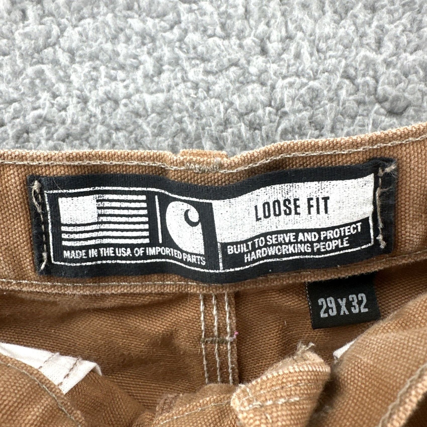 Carhartt Carhartt Pants Adult 29x32 Regular Brown Duck Canvas Carpenter EUC Mens Workwear Casual 90s Grunge USA Belt Zip Button Size US 29 - 7 Thumbnail