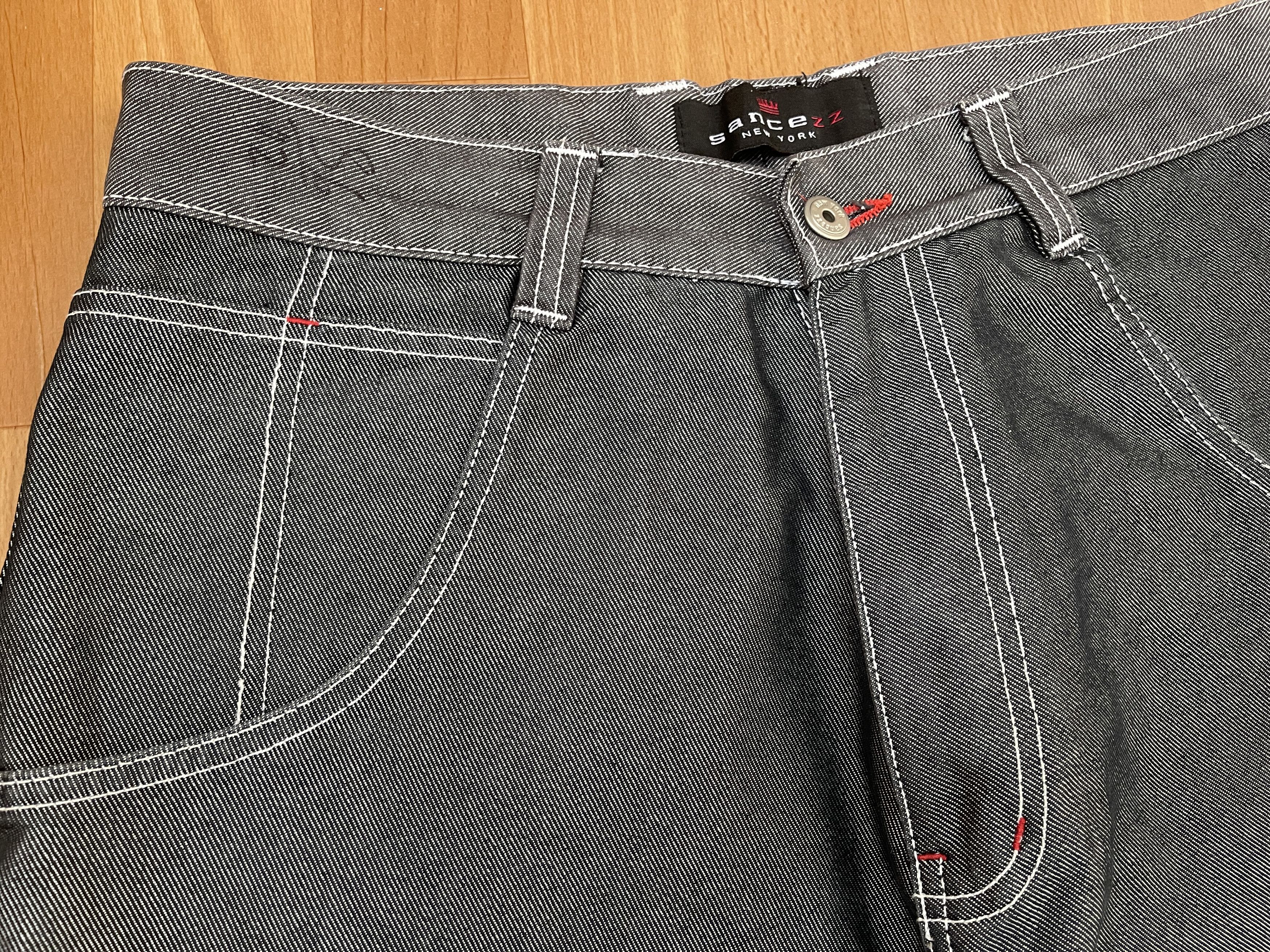 Other Sancezz jeans, shiny, vintage baggy, silver, metallic Y2K 32 Size US 32 / EU 48 - 15 Thumbnail