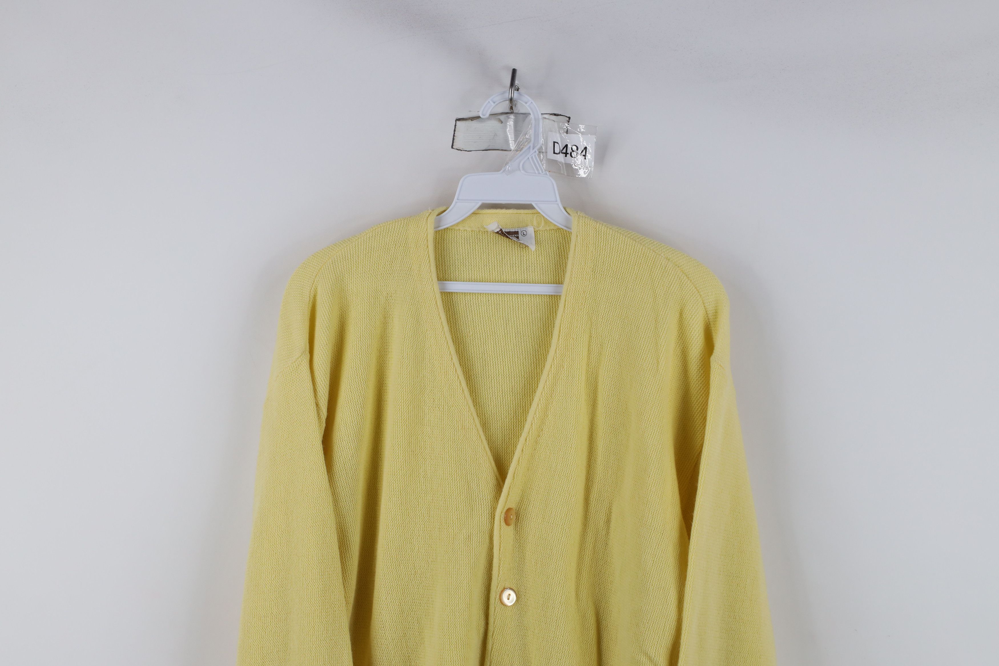 Vintage Vintage 70s Streetwear Knit Cardigan Sweater Yellow USA Size US L / EU 52-54 / 3 - 2 Thumbnail