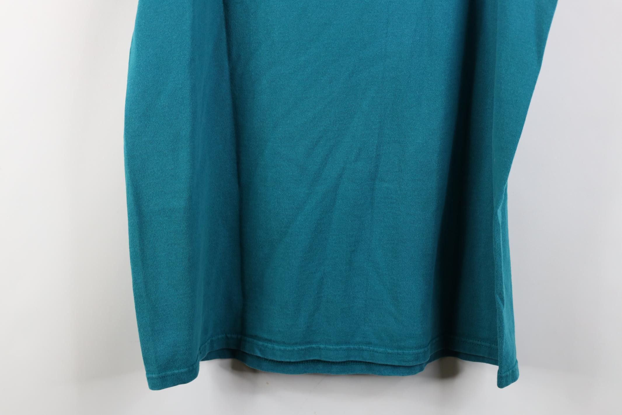 Vintage Vintage 90s Streetwear Tank Top T-Shirt Teal Cotton USA Size US M / EU 48-50 / 2 - 11 Thumbnail