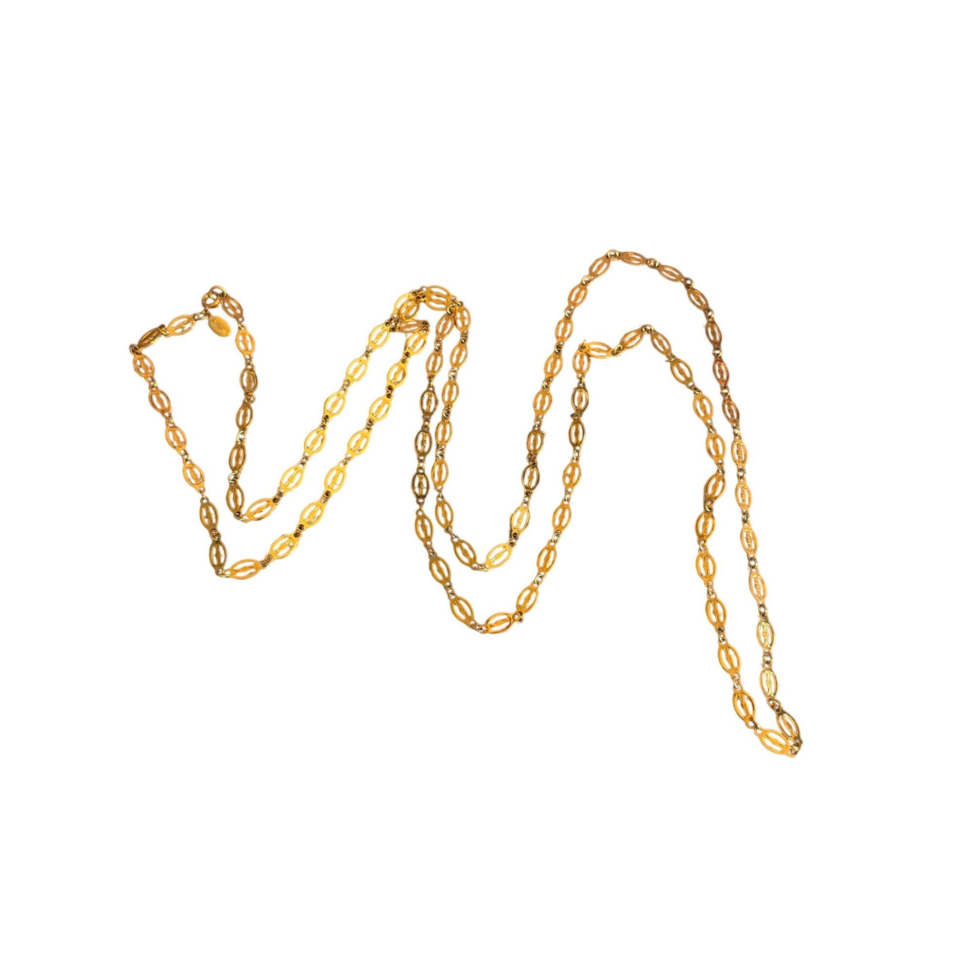 Other Vintage Park Lane Gold Tone Oval Link Long Necklace 54" Doub Size ONE SIZE - 1 Thumbnail