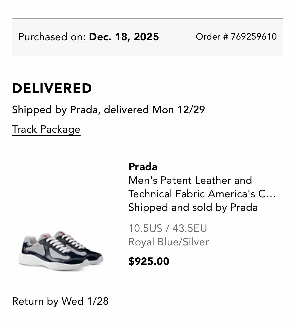 Prada Brand New Blue Prada Cups Size US 10.5 / EU 43-44 - 9 Thumbnail