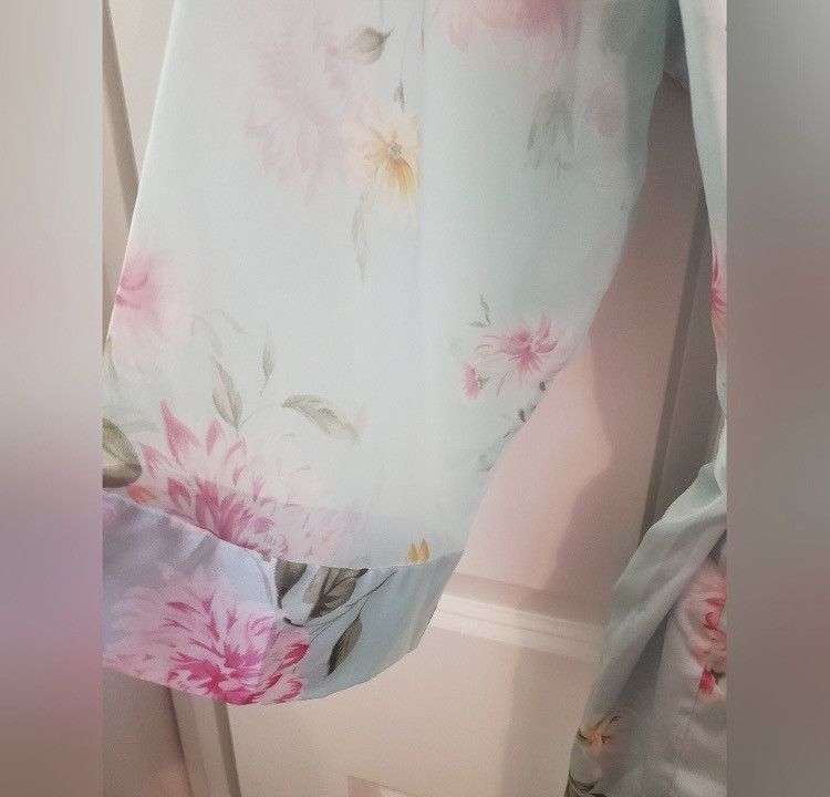 Oscar De La Renta Vintage Oscar de la Renta Garden Party Floral Robe Size XL / US 12-14 / IT 48-50 - 10 Thumbnail