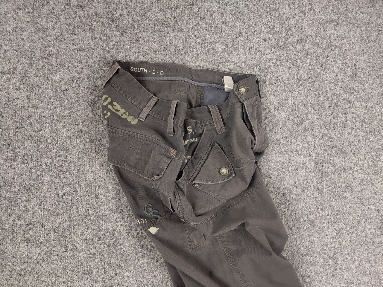 G-Star Vintage G star Raw 5204 Cargo Elwood Gray Bondage Pants Size US 32 / EU 48 - 16 Thumbnail