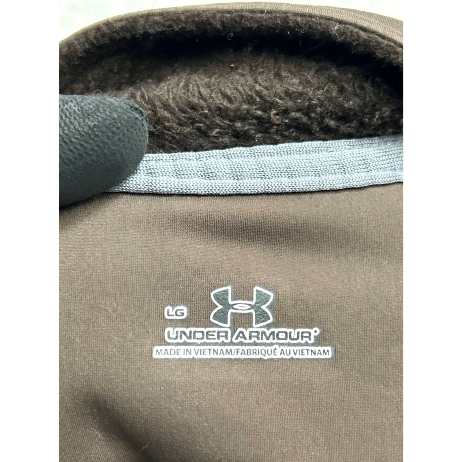 Under Armour Under Armour Fleece Sweater Mens Large Brown Colorblock 1/4 Zip Lined Pullover Size US L / EU 52-54 / 3 - 4 Thumbnail