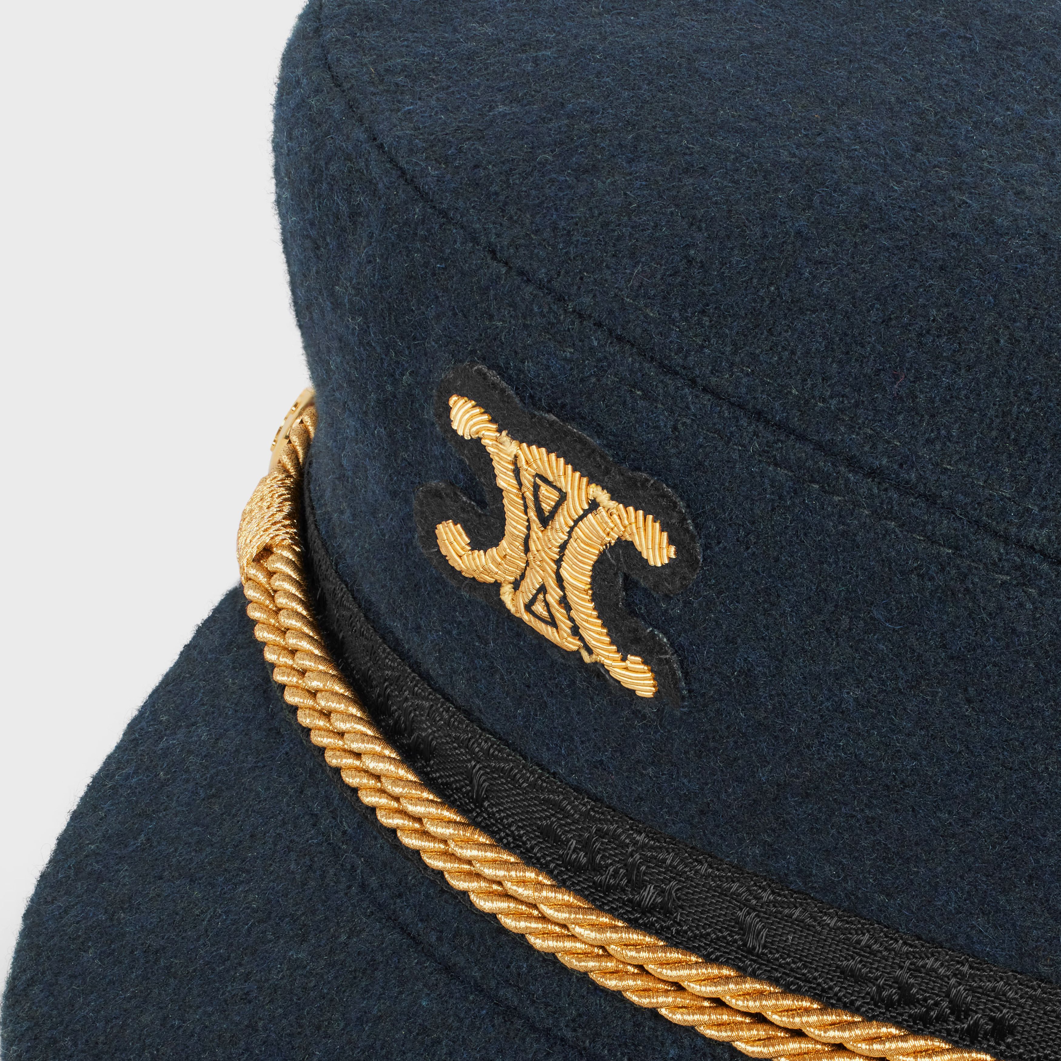 Celine o1bcso1str0925 2AUS1327V Size: OS / Hat / Cap in Dark Navy Size ONE SIZE - 4 Thumbnail