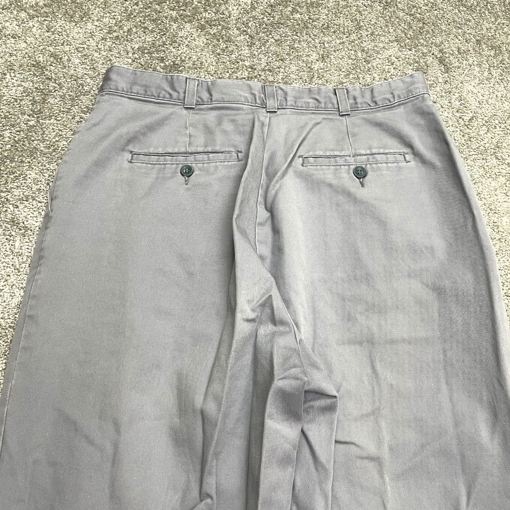 Dockers DOCKERS Pants Khaki Blue Classic Straight Leg Men 31 32in Waist? Inseam 32in Cotton Button Zip Casual Workwear Sets 90s Theme? Vintage No Size US 31 - 3 Thumbnail