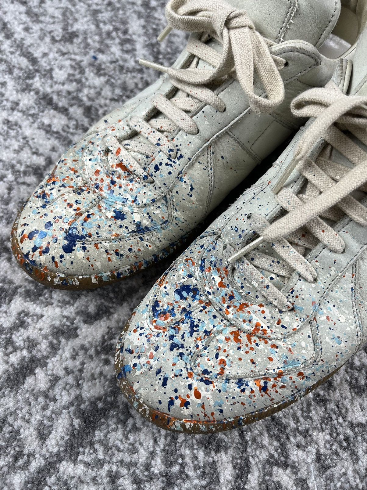 Maison Margiela RARE Maison Margiela Paint Splatter GAT Sneakers, Size 41 Size US 8 / EU 41 - 7 Thumbnail