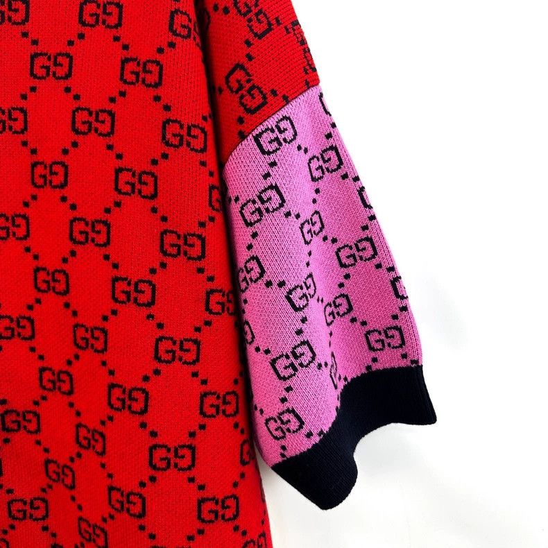 Gucci Gucci Stitched double G full-print short-sleeved knitwear Size M / US 6-8 / IT 42-44 - 5 Thumbnail