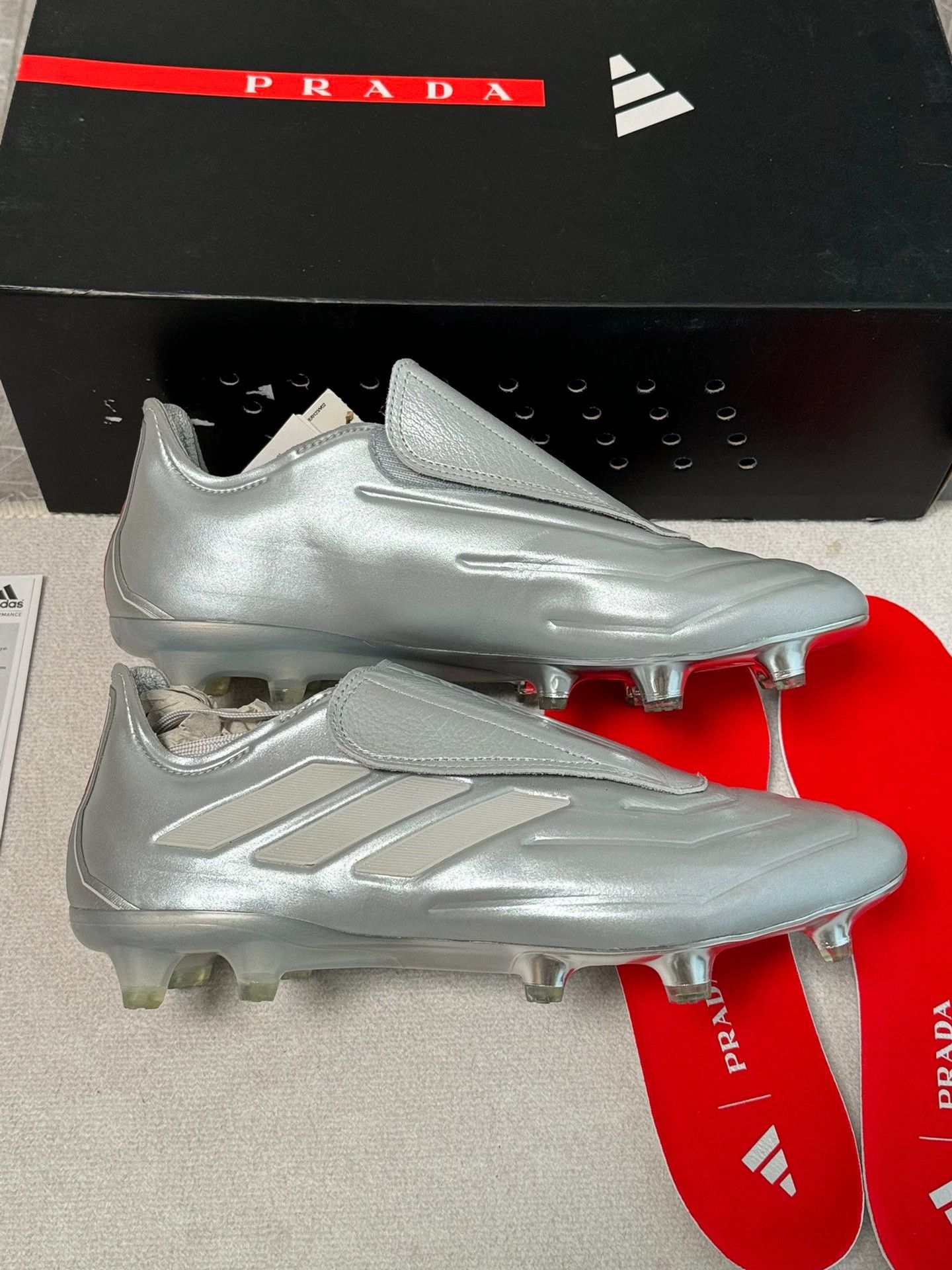 Prada Prada x Adidas Copa FG Space Silver 40.5/41.5 Size US 7.5 / EU 40-41 - 7 Thumbnail