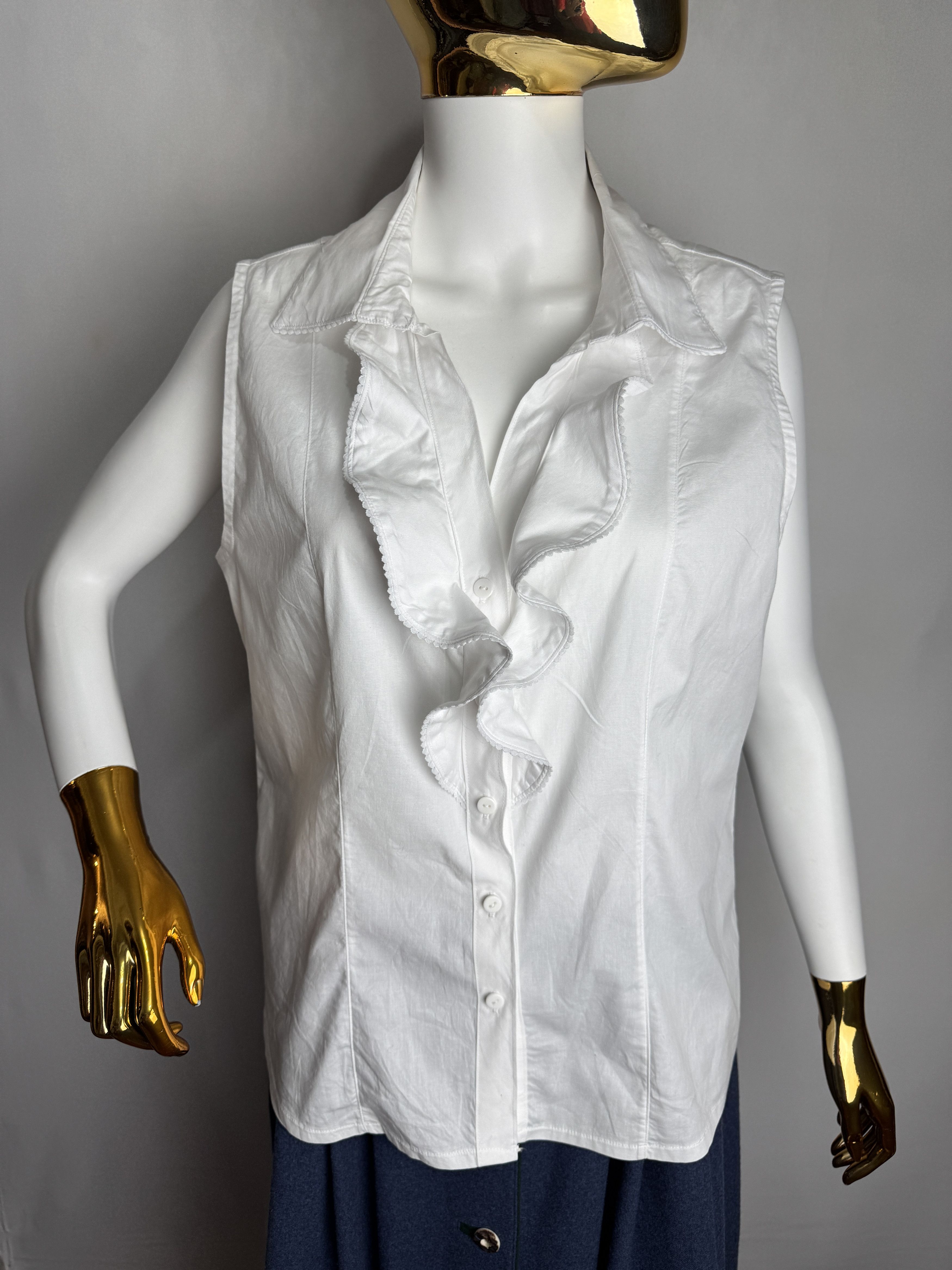 Other × Vintage WALDSCHÜTZ women’s Austrian sleeveless blouse Size L / US 10 / IT 46 - 1 Thumbnail