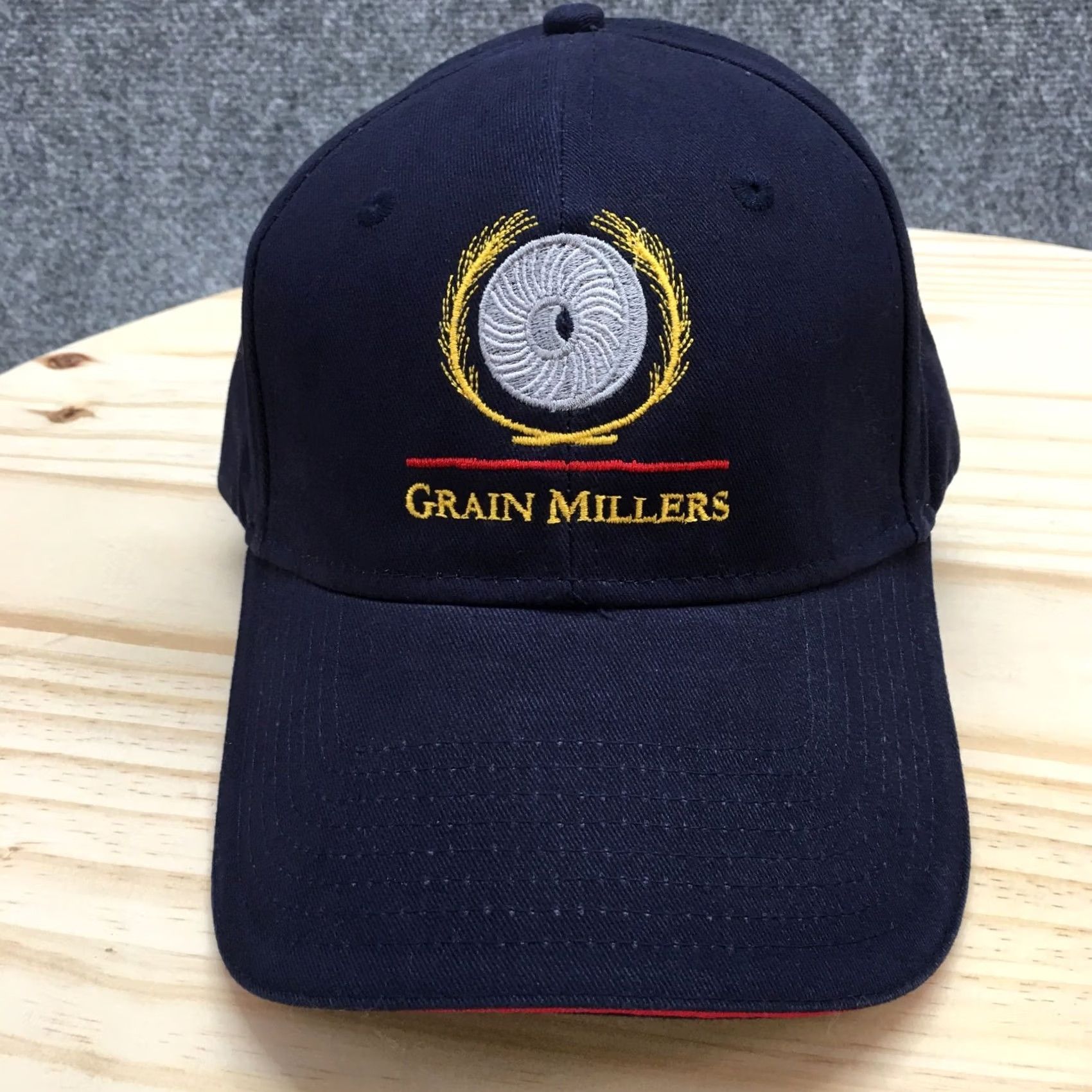 Logo 7 Cap America Baseball Cap Men Blue OS Curved Brim Embroidered Logo Grain Millers Size ONE SIZE - 2 Thumbnail