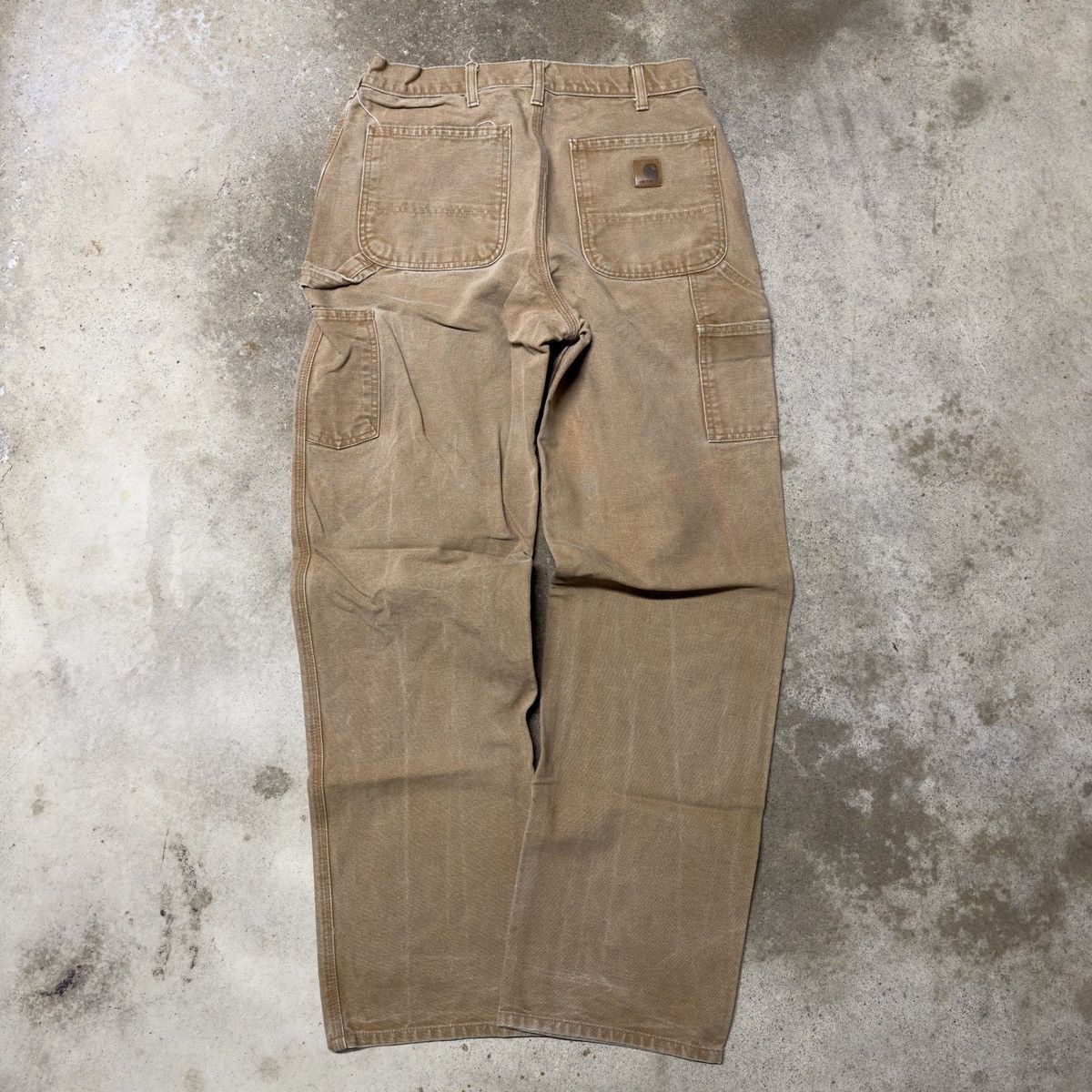 image of Levis x Vintage Carhartt Baggy Sand Denim Carpenter Pants 30X34 in Tan, Men's