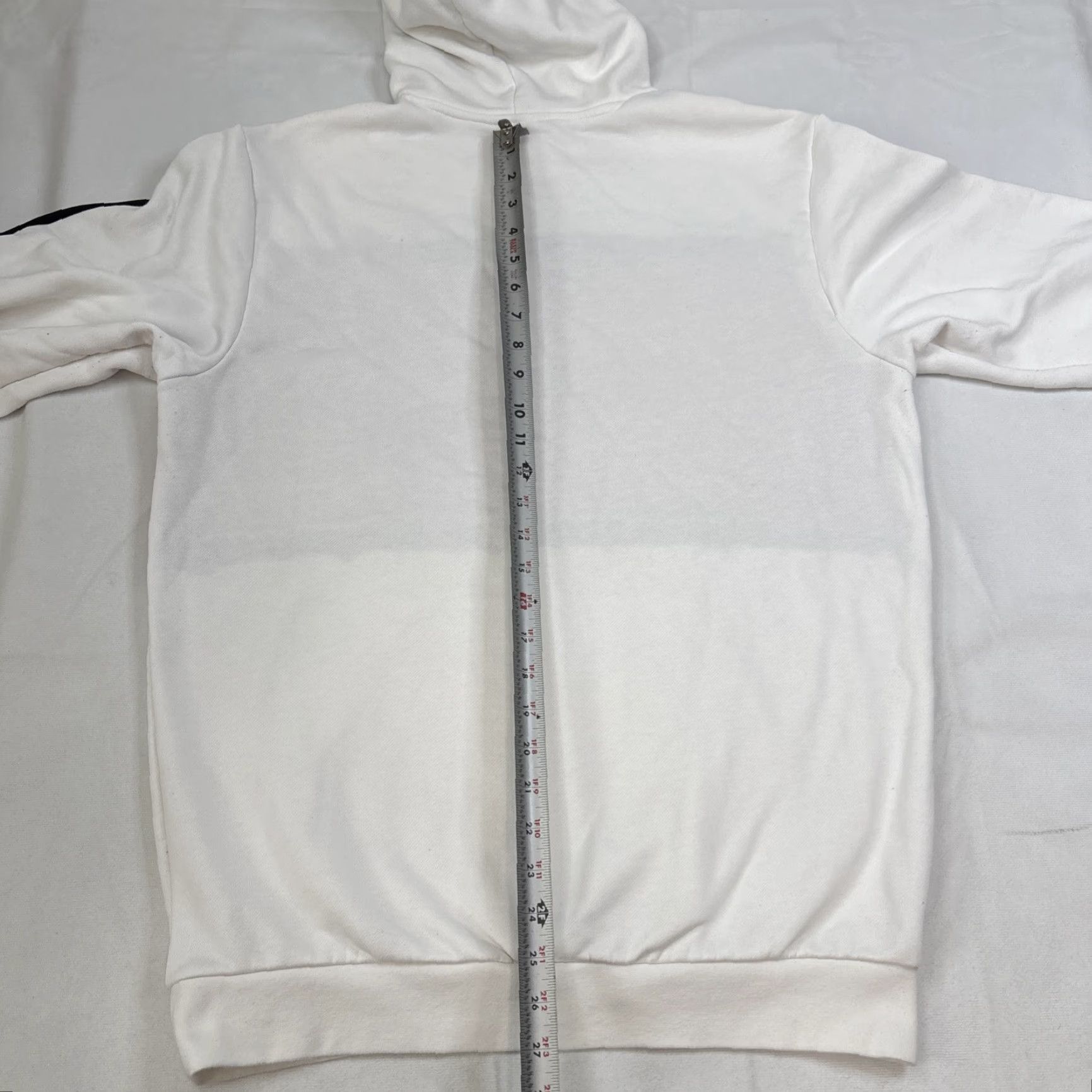 Adidas Adidas Hoodie Men's Large White Big Logo 3 Stripe Red Drawstring Pullover Size US L / EU 52-54 / 3 - 6 Thumbnail