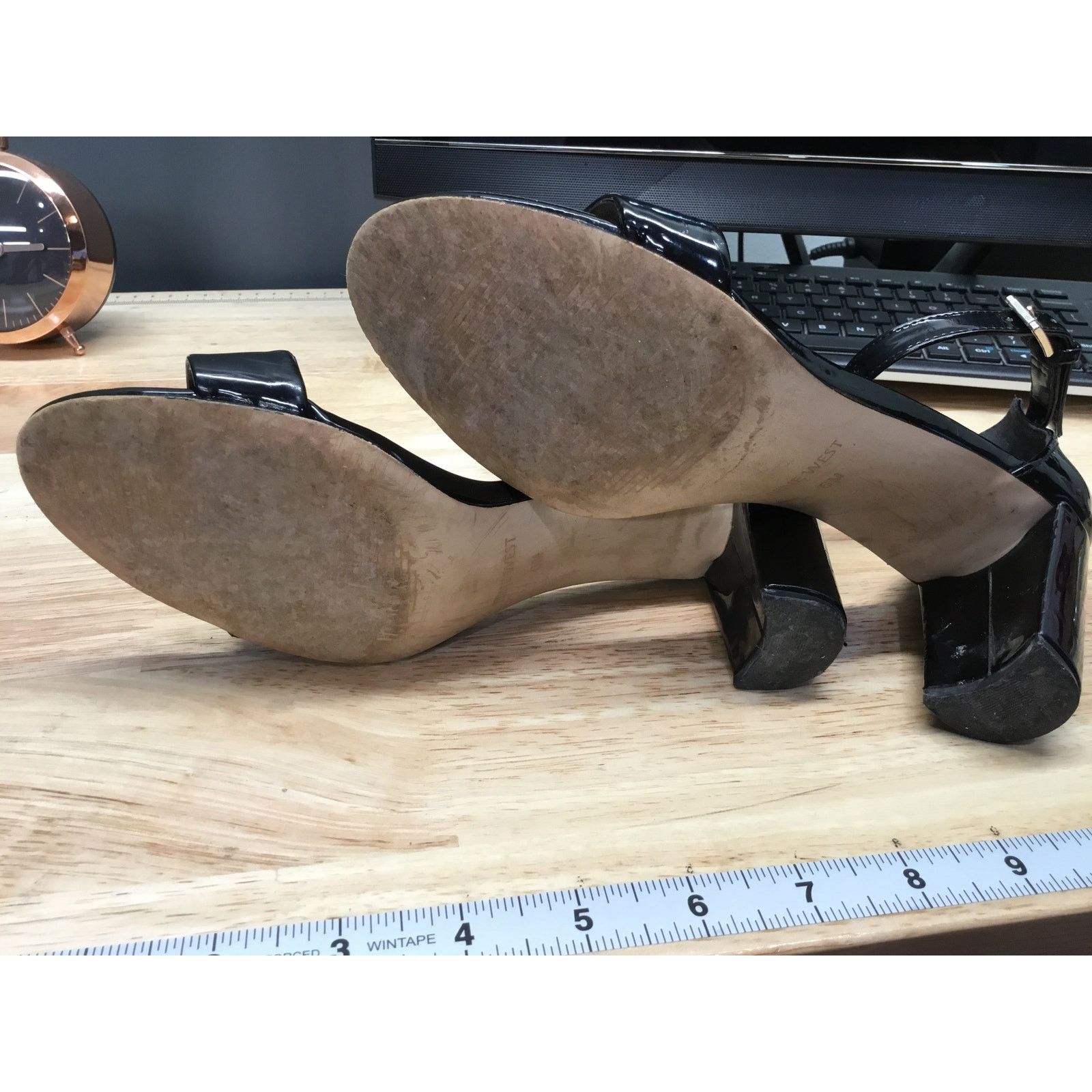 Nine West Nine West Pruce 3 Sandals Women's Black Patent Leather 6 Size US 6 / IT 36 - 5 Thumbnail