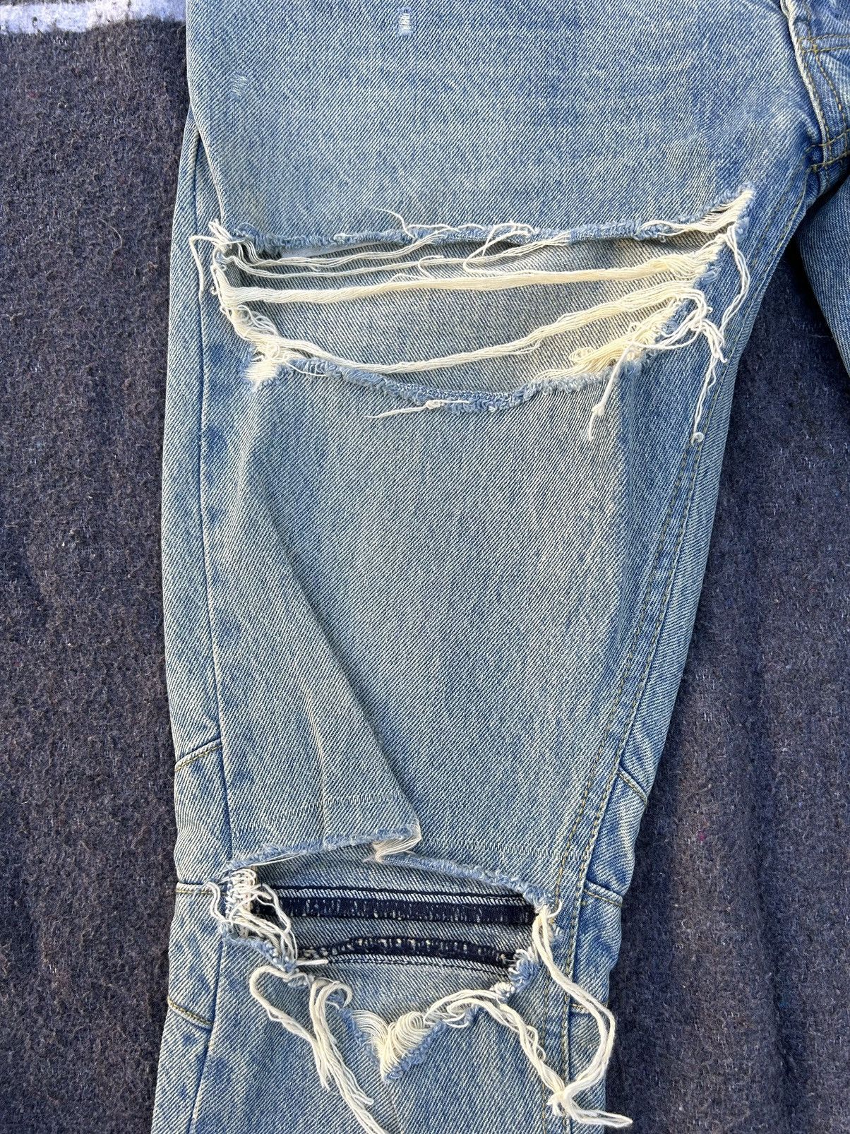 Designer × Japanese Brand HarderStore Distressed Italian Selvedge Denim Size US 34 / EU 50 - 6 Thumbnail